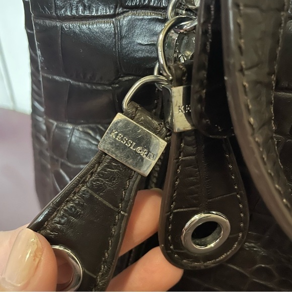 Kesslord Paris Brown Leather Classic Bag Purse - Picture 3 of 7